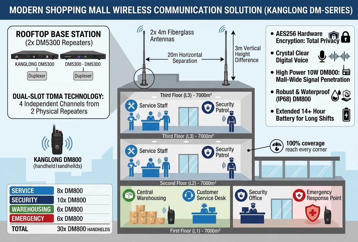 MODERN SHOPPING MALL WIRELESS COMMUNICATION SOLUTION